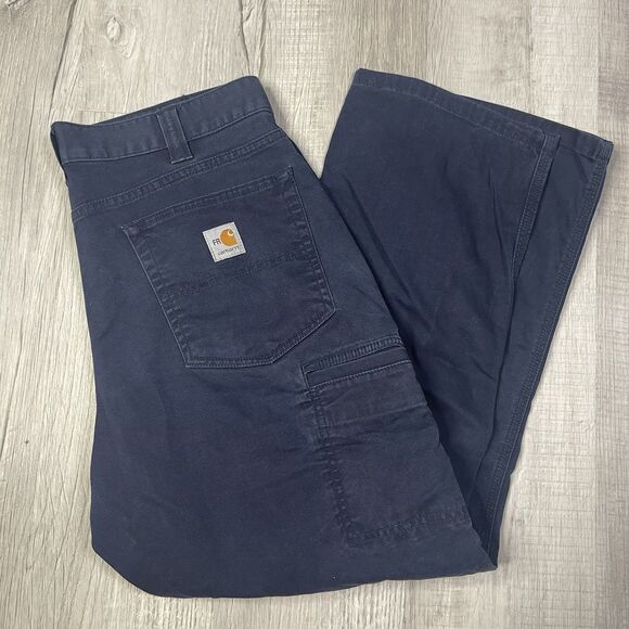 Carhartt Other - READ Carhartt FR Cat2 36x30 Men Flame Resistant Navy Relaxed Pants BN2517-FRM Q
